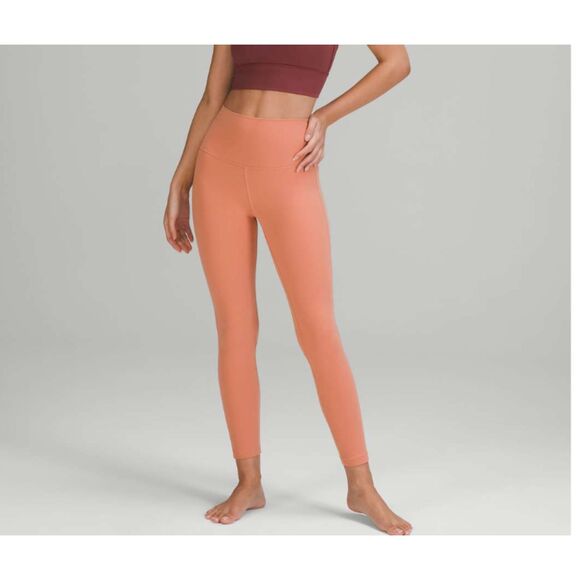 Women Lululemon Align High-Rise Pant 25" in Pink Savannah Size 4 - Picture 1 of 7